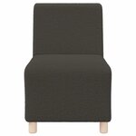 vidaXL Canapé modulaire sans accoudoirs Gris foncé 55 cm Tissu bouclé aspect laine