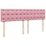 vidaXL Sommier à lattes de lit avec matelas Rose 180x200 cm Velours