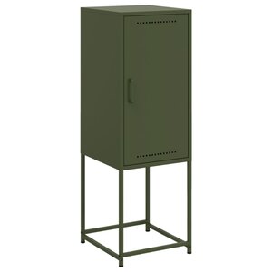 vidaXL Buffet vert olive 36x39x107 cm acier