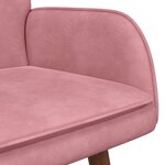 vidaXL Sofa 2 places Rose 115 x 61 x 87 cm Velours (V)