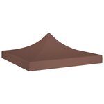 vidaXL Toit de tente de réception 3x3 m Marron 270 g/m²