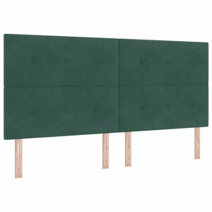 vidaXL Tête de lit avec tête de lit Vert foncé 200 cm Cuir synthétique