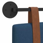 vidaXL Tête de lit suspendue Bleu PU antique