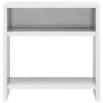 vidaXL Table de chevet Blanc brillant 40x30x40 cm bois d'ingénierie