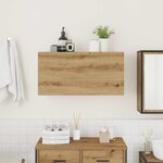 vidaXL Armoire murale de bain chêne artisanal bois d'ingénierie