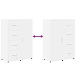 vidaXL Buffets 2 Pièces blanc 60x31x84 cm bois d'ingénierie