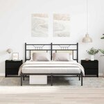 vidaXL Cabinet de chevet 2 Pièces Chêne noir 45 x 34 x 44.5 cm