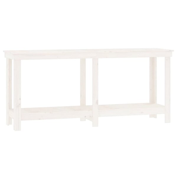 vidaXL Banc de travail Blanc 180x50x80 cm Bois de pin massif