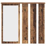 vidaXL Porte-manteau mural avec étagère Bois ancien 84 x 10 x 80 cm