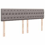 vidaXL Sommier à lattes de lit avec matelas Taupe 200x200 cm Tissu