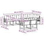 vidaXL Ensemble de canapés d'extérieur 8 pc Blanc et gris clair