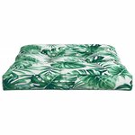 vidaXL Coussin de canapé palette à motif de feuilles 70x70x12 cm