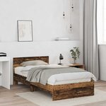 vidaXL Cadre de lit Bois ancien 203 x 104 x 70 cm Bois d'ingénierie