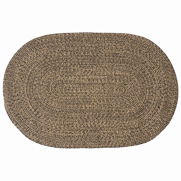 vidaXL Tapis de surface Noir 122 x 183 cm Jute