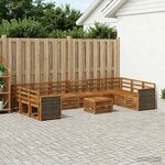 vidaXL Ensemble de canapés d'extérieur 8 pc Naturel