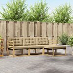 vidaXL Ensemble de canapés d'extérieur 4 pc Blanc et Beige