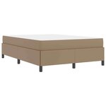 vidaXL Cadre de lit avec matelas Cappuccino 160 x 200 cm tissu