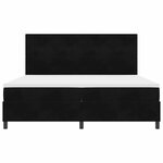vidaXL Lit à ressort LED avec matelas Noir 200 x 200 cm Velours