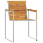 vidaXL Transat avec Chaises de Jardin 3 Pièces en Bois Massif d'Acacia