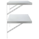 vidaXL Étagères murales 2 Pièces 100x40 cm argenté acier inoxydable