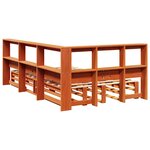 vidaXL Lit bibliothèque sans matelas cire marron 120x200 cm pin massif