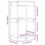 vidaXL Table de nuit avec station de chargement Chêne sonoma