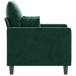 vidaXL Fauteuil Vert foncé 60 cm Velours