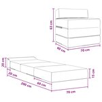 vidaXL Canapé-lit pliable Gris clair 70 x 60 x 63 cm Tissu