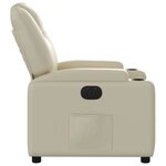 vidaXL Fauteuil inclinable électrique Crème Similicuir