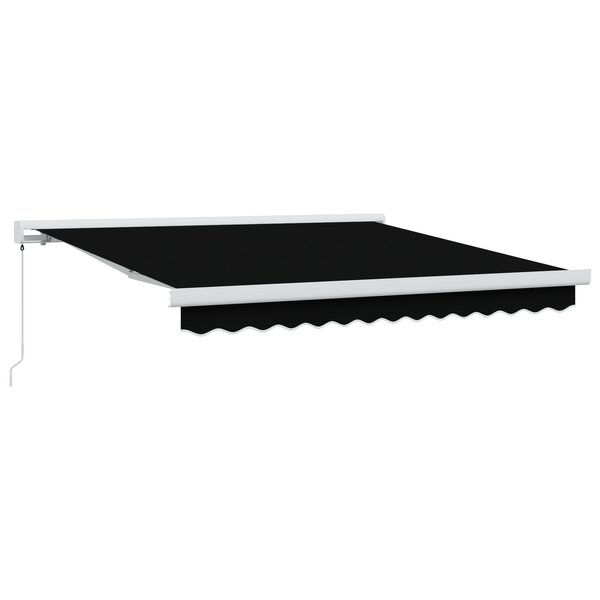 Auvent Rétractable Manuel vidaXL Noir 350x250 cm