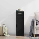 vidaXL Buffet Chêne noir 30 x 42 5 x 93 cm Bois d'ingénierie