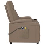 vidaXL Fauteuil de massage électrique Cappuccino Similicuir