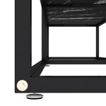 vidaXL Meuble TV Marbre noir 160x40x40 5 cm Verre trempé