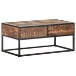 vidaXL Table basse 90x50x40 cm Bois d'acacia brut