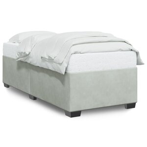 vidaXL Cadre de lit sans matelas gris clair 100x200 cm velours