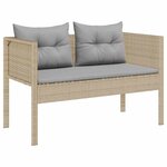 vidaXL Ensemble de canapé de jardin 6 Pièces beige et gris clair