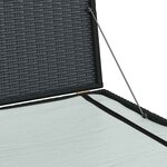 vidaXL Boîte de rangement de jardin noir 150x100x100 cm résine tressée