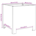 vidaXL Jardinières 2 Pièces blanc 30x30x30 cm acier