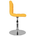 vidaXL Chaises pivotantes à manger lot de 4 jaune tissu