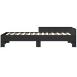 vidaXL Cadre de lit sans matelas noir 75x190 cm bois ingénierie