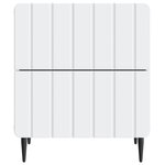 vidaXL Cabinet de chevet avec tiroir 2 Pièces Blanc 43 x 34 5 x 49 5 cm