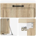 vidaXL Meuble TV mural Chêne Sonoma 98 x 31 x 30 cm Bois d'ingénierie