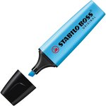 Surligneur boss original rechargeable pointe biseautée 2-5 mm - bleu x 10 stabilo