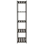 vidaXL Support de rangement à 5 niveaux noir 80x38x170 cm bois pin