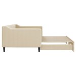 vidaXL Lit de jour avec gigogne sans matelas crème 90x200 cm