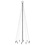 vidaXL Sapin de Noël avec piquet Blanc chaud 310 LED 300 cm