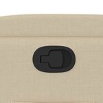 vidaXL Fauteuil inclinable Crème Tissu