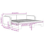 vidaXL Lit de jour avec gigogne et matelas crème 100x200 cm tissu