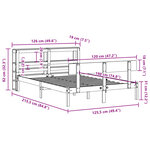 vidaXL Cadre de lit sans matelas blanc 120x190 cm bois de pin massif