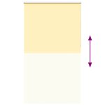 vidaXL Store enrouleur occultant jaune largeur du tissu 131 6 cm
